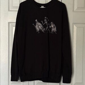 Black Hitchhiking Ghosts from Disneys Haunted Mansion Graphic Sweatshirt XXL